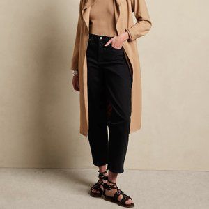 Banana Republic Women's Black Barrel High Rise Jeans, size 25/0 petite